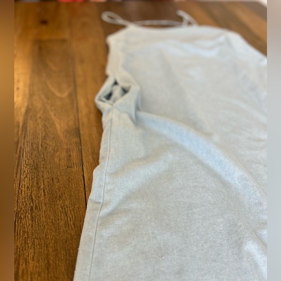 SAGE The label Chambray Blue Sleeveless Maxi Dress Pockets Spaghetti Straps - Picture 8 of 16